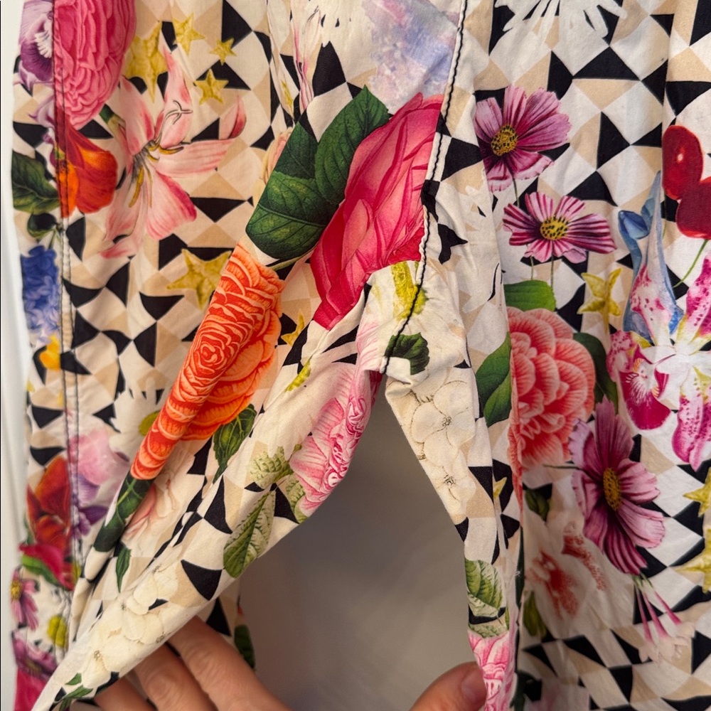 FREE PEOPLE MOVEMENT MESMERIZE ME FLORAL CARGO PANTS MEDIUM - Picture 9 of 13